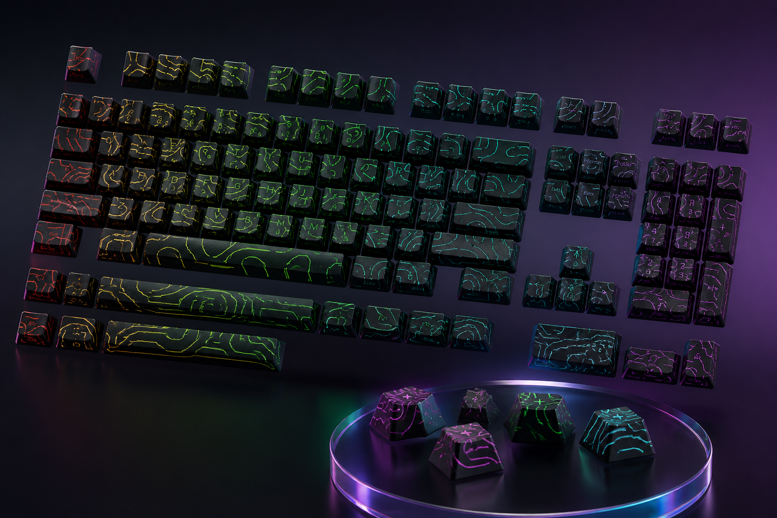 KONTUR DESENLİ KEYCAPS SETLERİ
