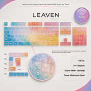Nebula bulutu Keycaps Renkli Sisli Mekanik RGB Klavye Tuş Takımı - Çok Renkli