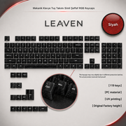 Mekanik Klavye Tuş Takımı Simli Şeffaf RGB Keycaps - Siyah
