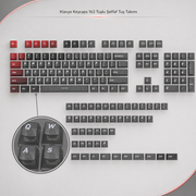 Klavye Keycaps 163 Tuşlu Şeffaf Tuş Takımı - Siyah