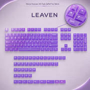Klavye Keycaps 163 Tuşlu Şeffaf Tuş Takımı - Mor