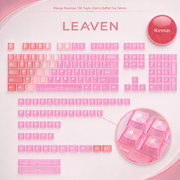 Klavye Keycaps 163 Tuşlu Şeffaf Tuş Takımı - Kırmızı (40)