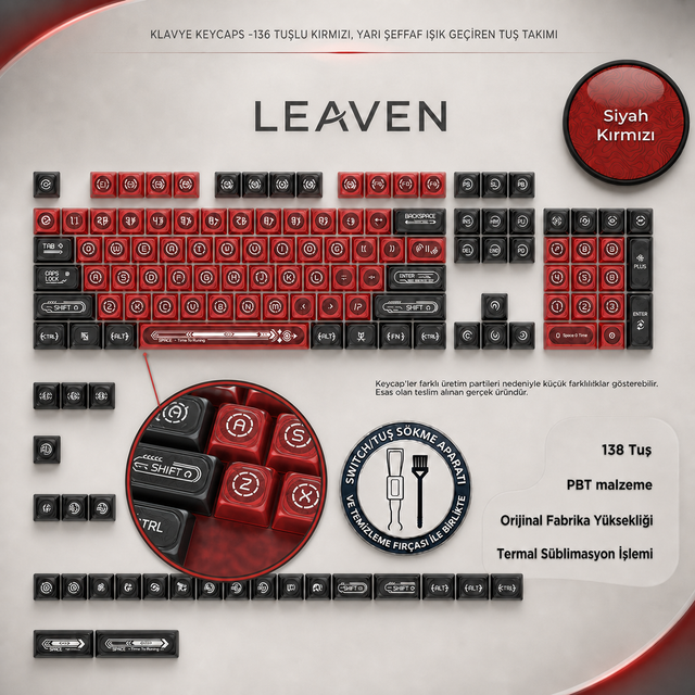 KEDİGÖZÜ IŞIK GEÇİRGEN KEYCAPS SETLERİ