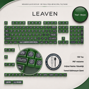 MEKANİK KLAVYE KEYCAP -136 TUŞLU YEŞİL-BEYAZ OPAL TUŞ TAKIMI - Yeşil - Beyaz