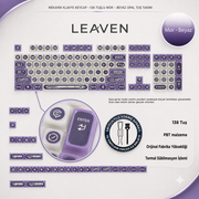 MEKANİK KLAVYE KEYCAP -136 TUŞLU YEŞİL-BEYAZ OPAL TUŞ TAKIMI - Mor - Beyaz