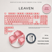 MEKANİK KLAVYE KEYCAP - RGB 118 TUŞLU ŞEFFAF TUŞ TAKIMI - Şeffaf Pembe