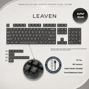 MEKANİK KLAVYE KEYCAP - RGB 118 TUŞLU ŞEFFAF TUŞ TAKIMI - Şeffaf Siyah