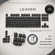 MEKANİK KLAVYE TUŞ TAKIMI-PBT ÇİFT BASKI KEYCAP SETİ- ÇİZGİ DESENLİ 97 TUŞLU -KIRMIZI TUŞ TAKIMI - Desenli Sİyah (DesenliSiy…