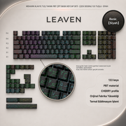 MEKANİK KLAVYE TUŞ TAKIMI-PBT ÇİFT BASKI KEYCAP SETİ- ÇİZGİ DESENLİ 97 TUŞLU -KIRMIZI TUŞ TAKIMI - Desenli Siyah (DesenliSiy…