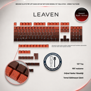 MEKANİK KLAVYE TUŞ TAKIMI -PBT ÇİFT BASKI KEYCAP SETİ- ÇİZGİ DESENLİ 137 TUŞLU -PEMBE BEYAZ GRADYEN TUŞ TAKIMI - Kırmızı - S…