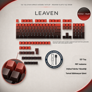MEKANİK KLAVYE KEYCAP SETİ MAVİ-BEYAZ KADEMELİ 136 TUŞLU KEYCAP - Kırmızı - Siyah