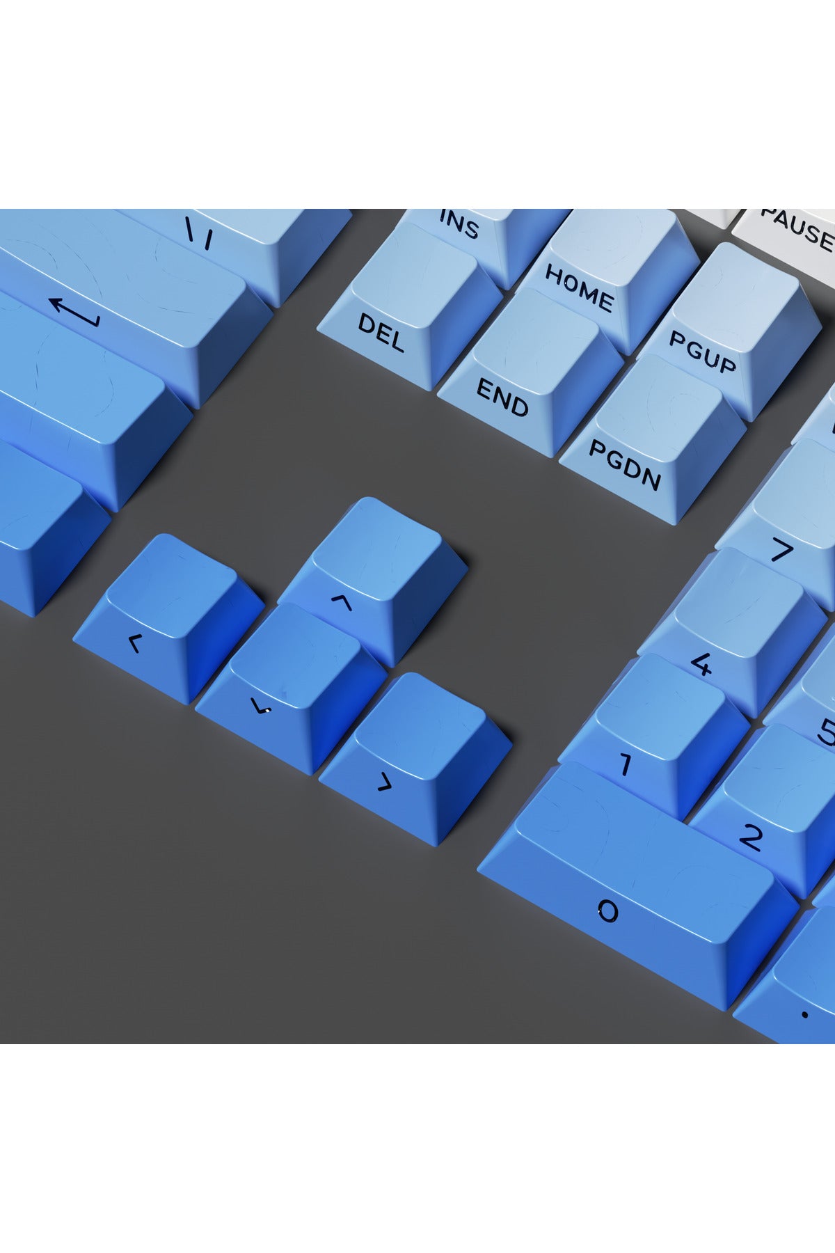 MEKANİK KLAVYE KEYCAP SETİ MAVİ-BEYAZ KADEMELİ 136 TUŞLU KEYCAP - Mavi - Beyaz ürün görseli 3