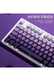 MEKANİK KLAVYE KEYCAP SETİ MAVİ-BEYAZ KADEMELİ 136 TUŞLU KEYCAP - Mor - Beyaz ürün görseli 4