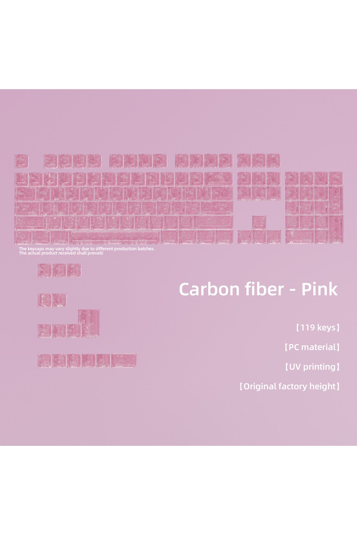 Mekanik Klavye Tuş Takımı Simli Şeffaf RGB Keycaps - Pembe ürün görseli 1