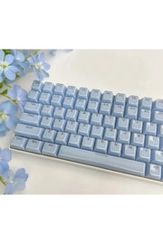 MEKANİK KLAVYE CRYSTAL JELLY KEYCAPS -136 TUŞLU KRİSTAL Jelly YARI SAYDAM OEM PROFİL PEMBE TUŞ TAKIMI - Mavi ürün görseli 4