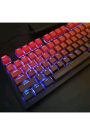 Gradient Mekanik Klavye OEM Profil RGB Tuş Takımı PBT - Kırmızı ürün görseli 5