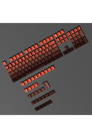MEKANİK KLAVYE TUŞ TAKIMI -PBT ÇİFT BASKI KEYCAP SETİ- ÇİZGİ DESENLİ 137 TUŞLU -PEMBE BEYAZ GRADYEN TUŞ TAKIMI - Kırmızı - S…