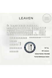 MEKANİK KLAVYE TUŞ TAKIMI-PBT ÇİFT BASKI KEYCAP SETİ- ÇİZGİ DESENLİ 97 TUŞLU -KIRMIZI TUŞ TAKIMI - Desenli Beyaz ürün görsel…