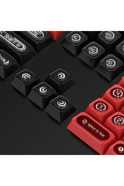 KLAVYE KEYCAPS -136 TUŞLU KIRMIZI, YARI ŞEFFAF IŞIK GEÇİREN TUŞ TAKIMI - Kırmızı - Siyah ürün görseli 6