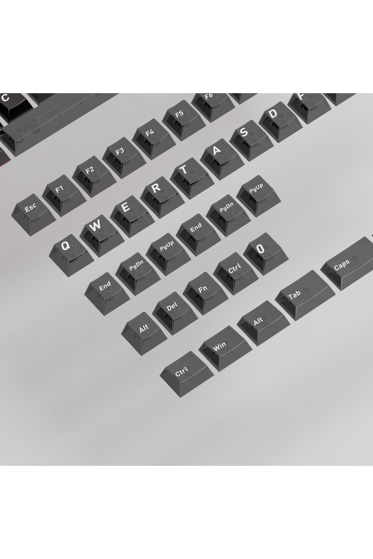Klavye Keycaps 163 Tuşlu Şeffaf Tuş Takımı - Siyah ürün görseli 6