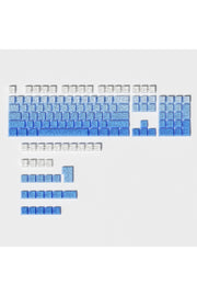 MEKANİK KLAVYE TUŞ TAKIMI -PBT ÇİFT BASKI KEYCAP SETİ- ÇİZGİ DESENLİ 137 TUŞLU -PEMBE BEYAZ GRADYEN TUŞ TAKIMI - Mavi - Beya…