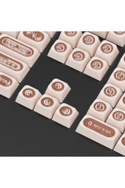 KLAVYE KEYCAPS -136 TUŞLU KIRMIZI, YARI ŞEFFAF IŞIK GEÇİREN TUŞ TAKIMI - Kahverengi ürün görseli 3