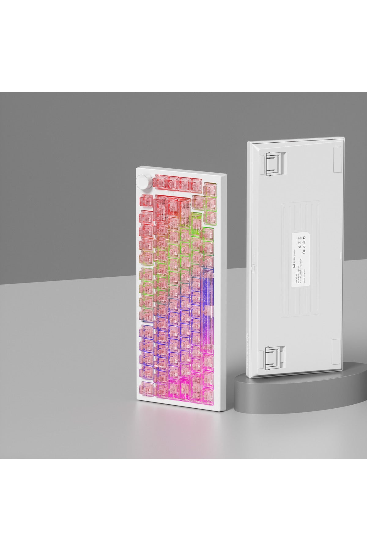 Mekanik Klavye Tuş Takımı Simli Şeffaf RGB Keycaps - Pembe ürün görseli 2