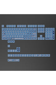 KLAVYE KEYCAPS -136 TUŞLU KIRMIZI, YARI ŞEFFAF IŞIK GEÇİREN TUŞ TAKIMI - Mavi ürün görseli 4