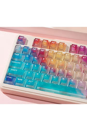 Nebula bulutu Keycaps Renkli Sisli Mekanik RGB Klavye Tuş Takımı - Çok Renkli ürün görseli 5