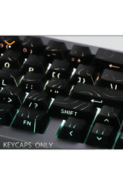 MEKANİK KLAVYE TUŞ TAKIMI-PBT ÇİFT BASKI KEYCAP SETİ- ÇİZGİ DESENLİ 97 TUŞLU -KIRMIZI TUŞ TAKIMI - Desenli Siyah (DesenliSiy…