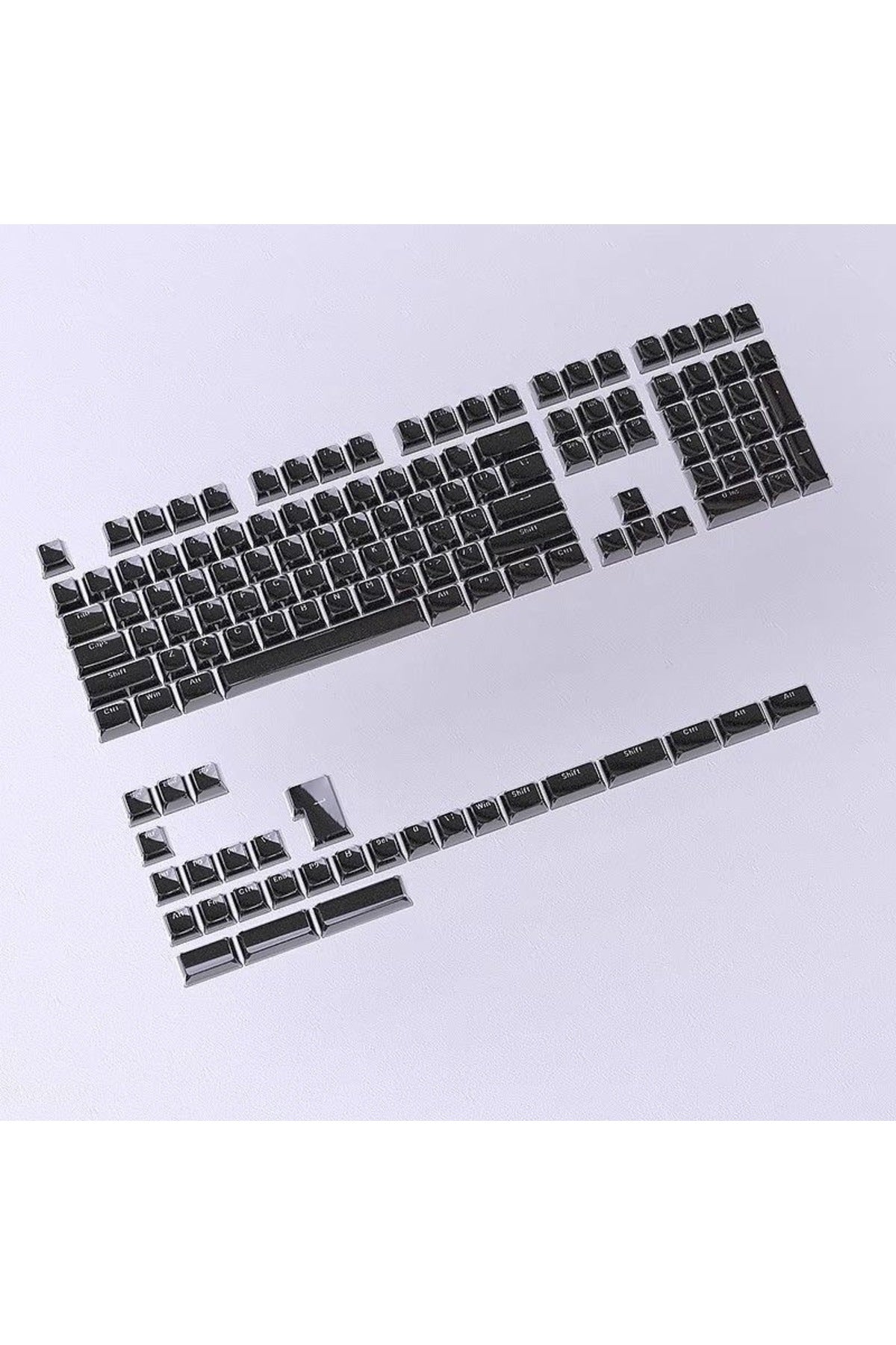 Mekanik Klavye Crystal Jelly Keycap -136 Tuşlu Yarı Saydam Oem RGB Tuş Takımı - Siyah ürün görseli 1