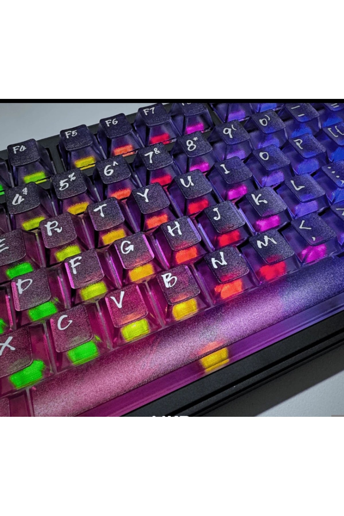 Nebula bulutu Keycaps Renkli Sisli Mekanik RGB Klavye Tuş Takımı - Şeffaf ürün görseli 2