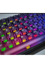 Nebula bulutu Keycaps Renkli Sisli Mekanik RGB Klavye Tuş Takımı - Şeffaf ürün görseli 2