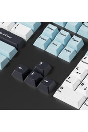 MEKANİK KLAVE- PBT ÇİFT BASKI KEYCAP SETİ GRİ SİYAH- KREM 128 TUŞLU KEYCAP - Mavi - Beyaz ürün görseli 4
