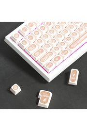 KLAVYE KEYCAPS -136 TUŞLU KIRMIZI, YARI ŞEFFAF IŞIK GEÇİREN TUŞ TAKIMI - Kahverengi ürün görseli 5