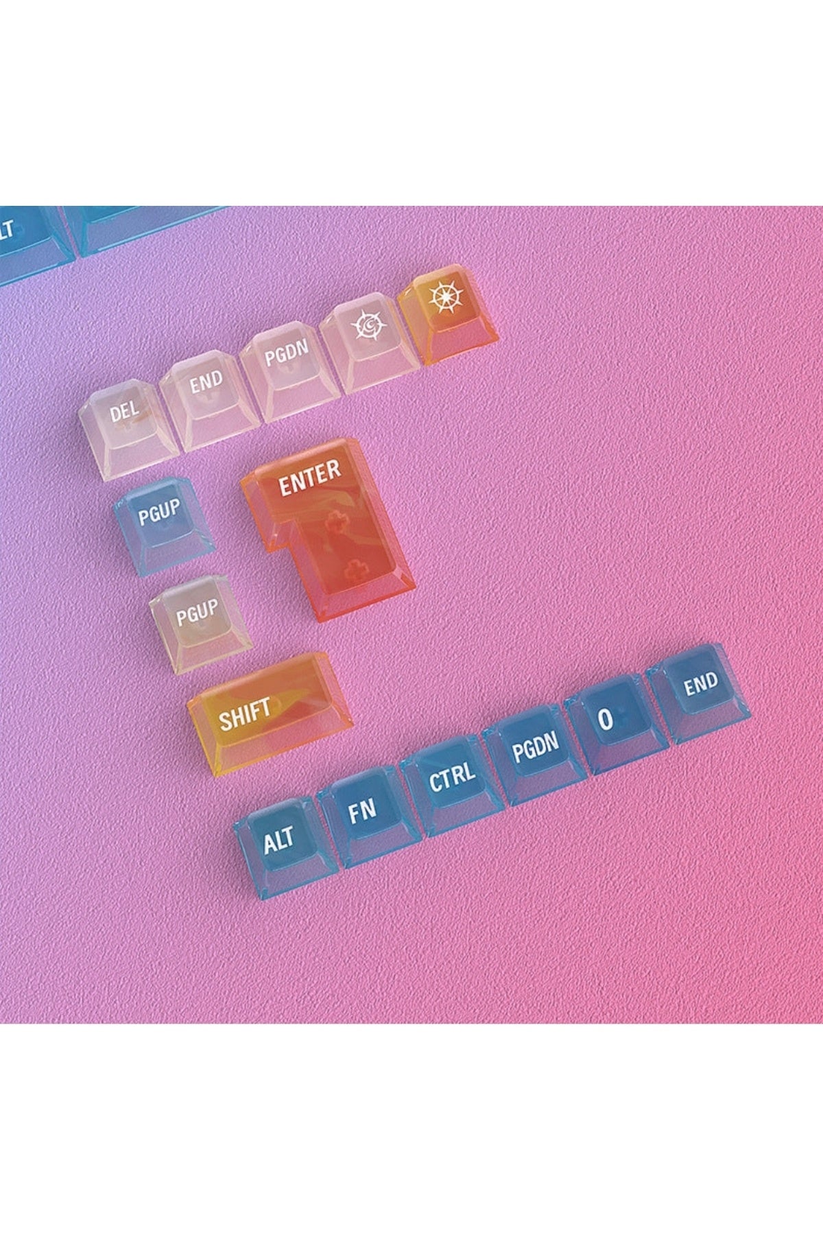 Nebula bulutu Keycaps Renkli Sisli Mekanik RGB Klavye Tuş Takımı - Çok Renkli ürün görseli 6