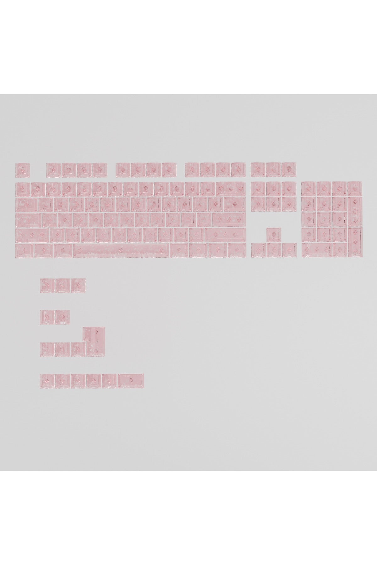 Mekanik Klavye Tuş Takımı Simli Şeffaf RGB Keycaps - Pembe ürün görseli 5