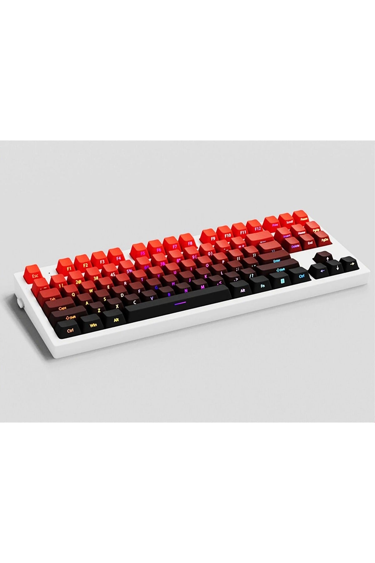Mekanik Klavye Keycaps Seti- 130 Tuş PBT Çift Baskılı-Alttan Baskılı Gradyen Renkli - Kırmızı ürün görseli 2