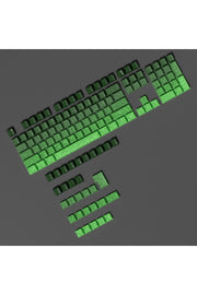 MEKANİK KLAVYE TUŞ TAKIMI -PBT ÇİFT BASKI KEYCAP SETİ- ÇİZGİ DESENLİ 137 TUŞLU -PEMBE BEYAZ GRADYEN TUŞ TAKIMI - Yeşil - Siy…