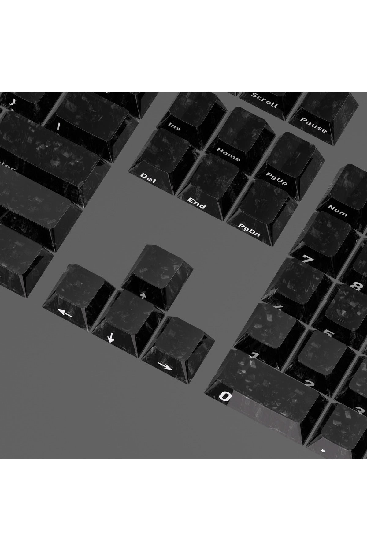 Mekanik Klavye Tuş Takımı Simli Şeffaf RGB Keycaps - Siyah ürün görseli 3