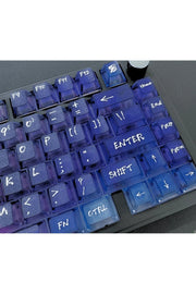 Nebula bulutu Keycaps Renkli Sisli Mekanik RGB Klavye Tuş Takımı - Şeffaf ürün görseli 5
