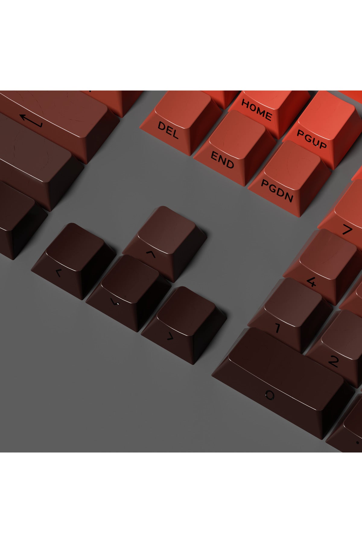 MEKANİK KLAVYE KEYCAP SETİ MAVİ-BEYAZ KADEMELİ 136 TUŞLU KEYCAP - Kırmızı - Siyah ürün görseli 3