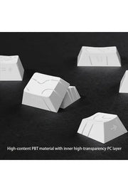 Mekanik Klavye Keycaps Seti- 130 Tuş PBT Çift Baskılı-Alttan Baskılı Gradyen Renkli - Çizgili Beyaz ürün görseli 4