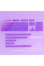 Klavye Keycaps 163 Tuşlu Şeffaf Tuş Takımı - Mor ürün görseli 3