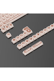 KLAVYE KEYCAPS -136 TUŞLU KIRMIZI, YARI ŞEFFAF IŞIK GEÇİREN TUŞ TAKIMI - Kahverengi ürün görseli 4