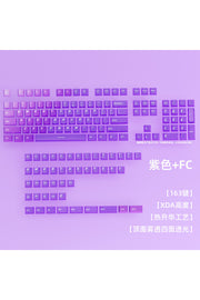 Klavye Keycaps 163 Tuşlu Şeffaf Tuş Takımı - Mor ürün görseli 2