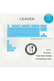 MEKANİK KLAVYE TUŞ TAKIMI-PBT ÇİFT BASKI KEYCAP SETİ- ÇİZGİ DESENLİ 97 TUŞLU -KIRMIZI TUŞ TAKIMI - Desenli Mavi ürün görseli…
