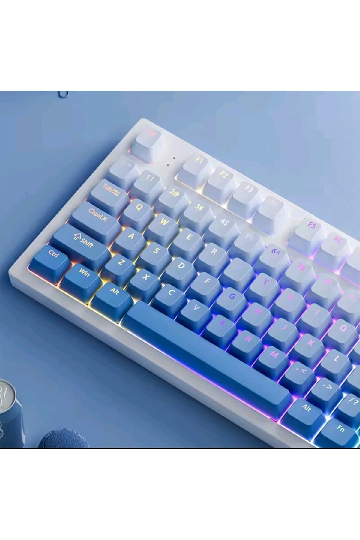 Gradient Mekanik Klavye OEM Profil RGB Tuş Takımı PBT - Mavi ürün görseli 3
