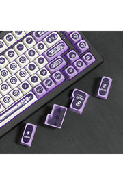 MEKANİK KLAVYE KEYCAP -136 TUŞLU YEŞİL-BEYAZ OPAL TUŞ TAKIMI - Mor - Beyaz ürün görseli 4