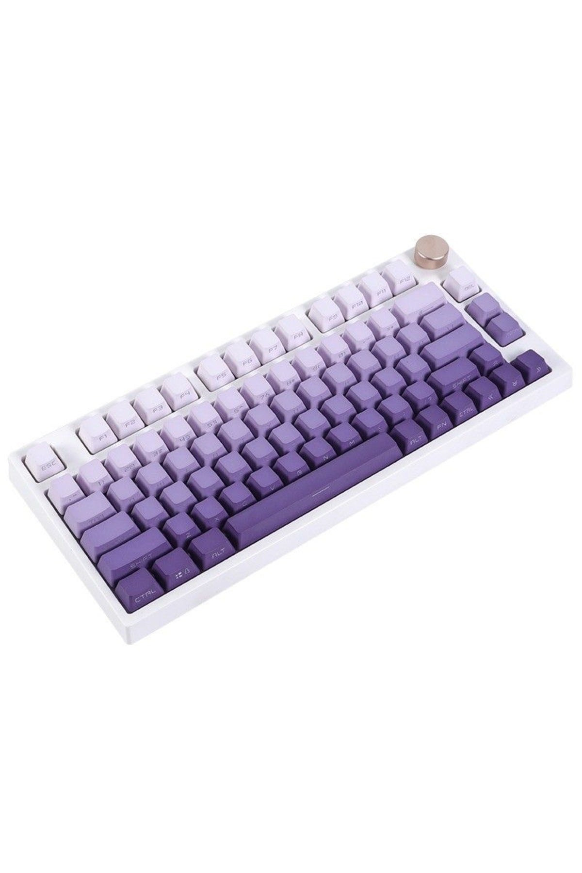 MEKANİK KLAVYE KEYCAP SETİ MAVİ-BEYAZ KADEMELİ 136 TUŞLU KEYCAP - Mor - Beyaz ürün görseli 2